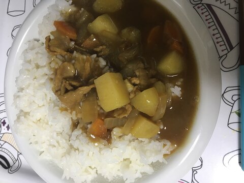 豚肉と新玉葱のカレーライス(^^)